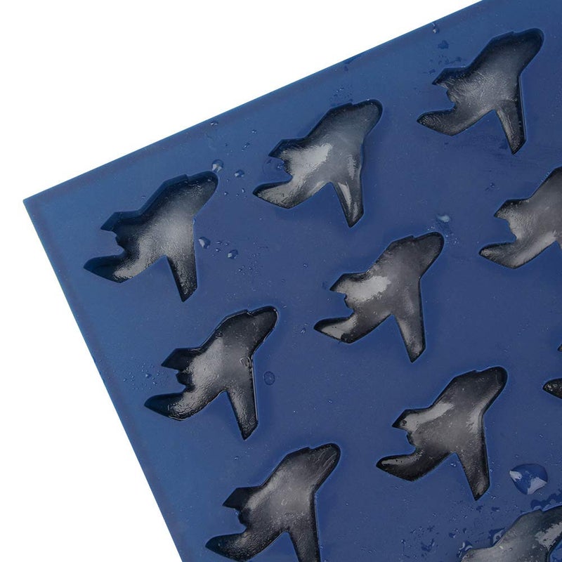 HiParty 16 Cavity Airplane Chocolate Mold, Plane Aircraft Silicone Candy Gummy Mold Chocolate Fondant Mold for Cupcake Decoration Fat Bomb Crayon Melt Mini Soap Ice Cube Trays - Image 3